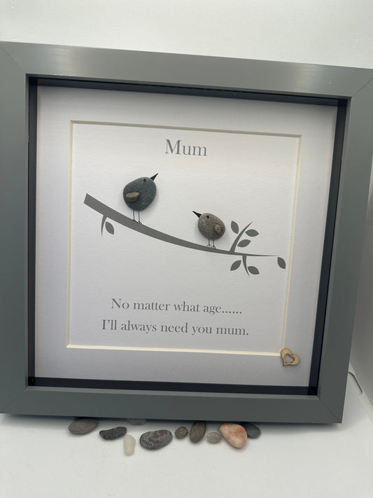 Mother’s Day pebble art, mum pebble art, mother pebble art, family pebble art, pebble bird, Mother’s Day, Mother’s Day gift, mum gift
