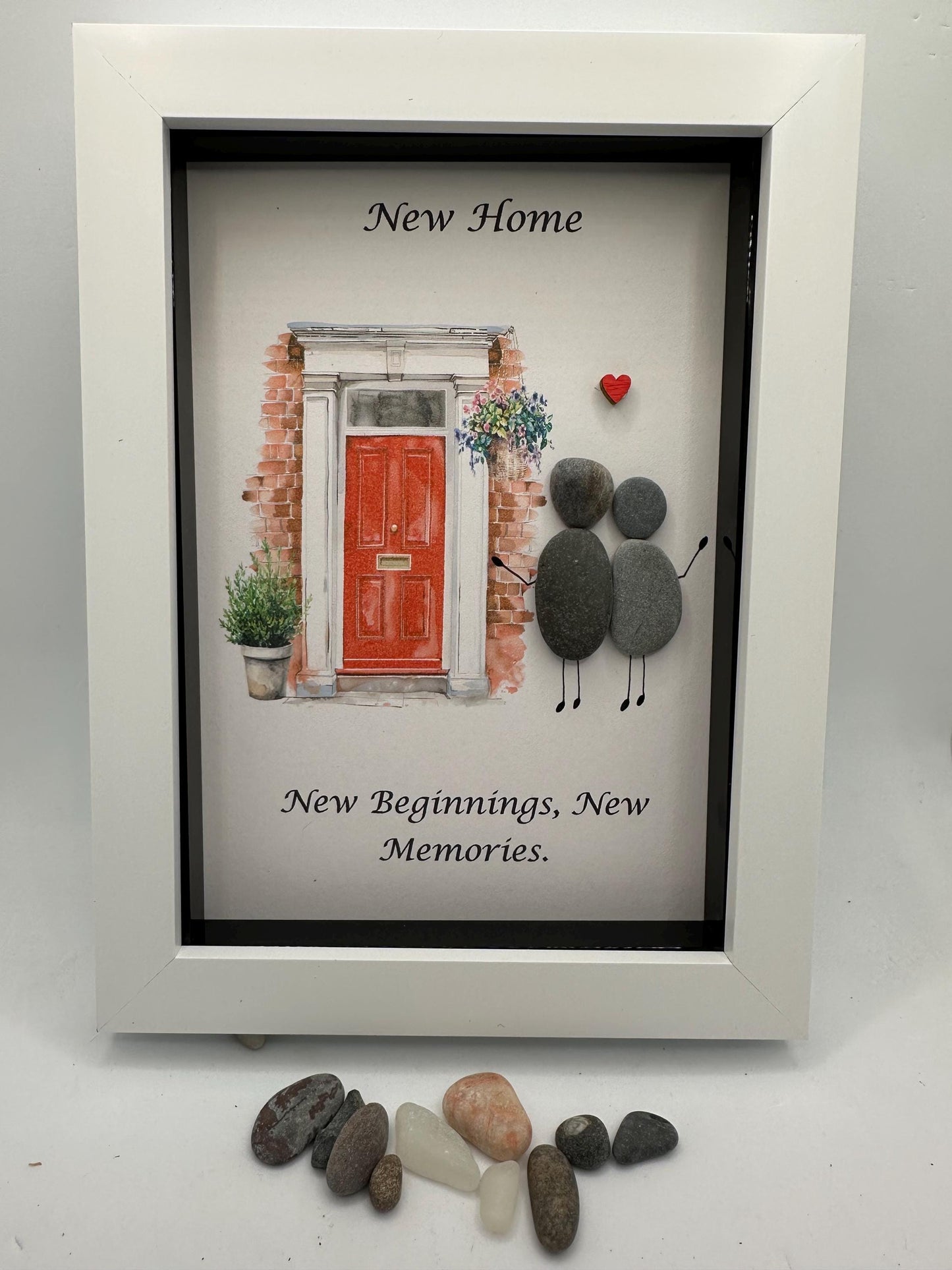 new home pebble art, pebble art new home, new home gift, new home, moving house gift