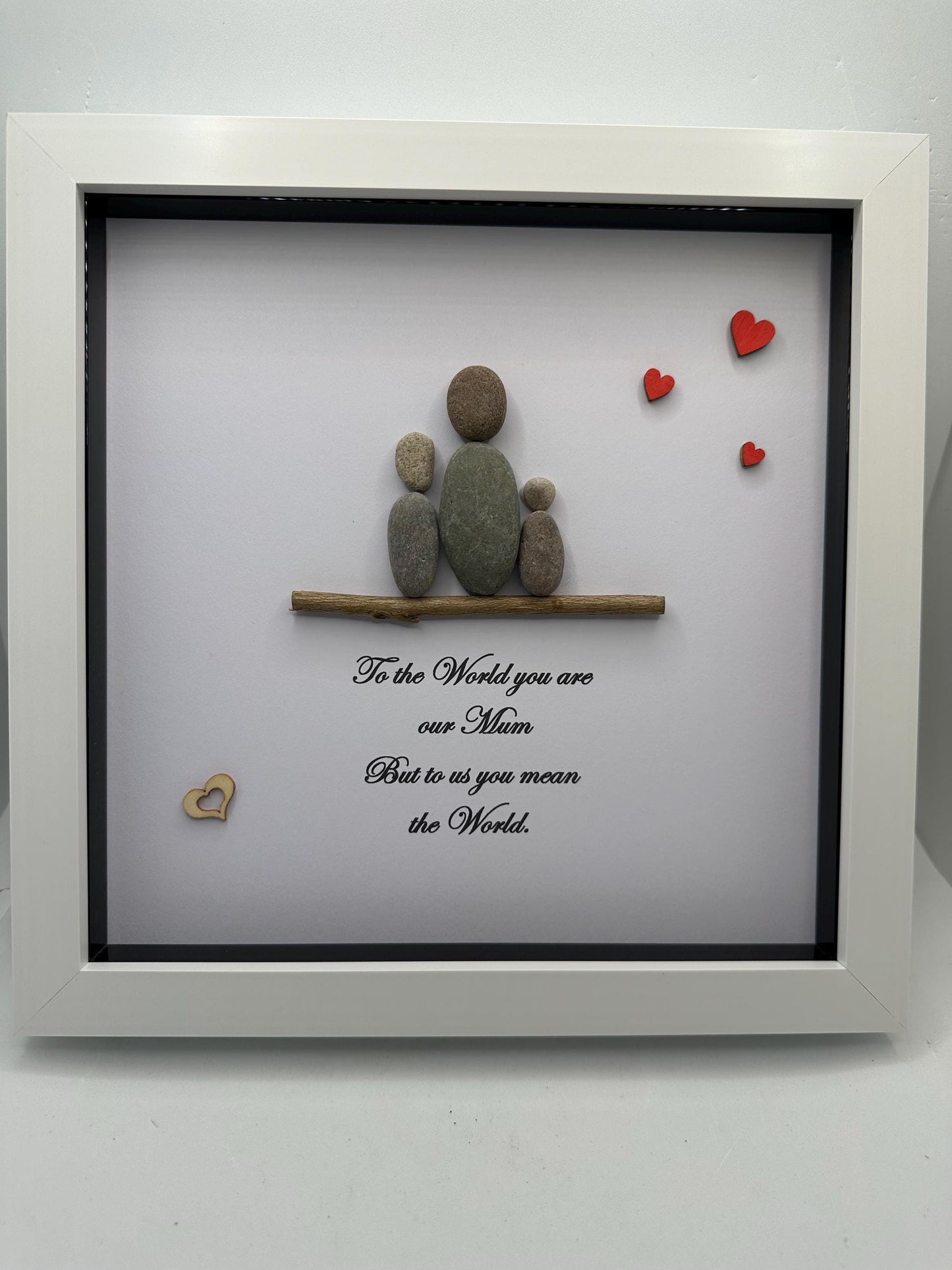 Mother's Day Pebble Art, Mother’s Day gift, Framed Mother and Child Gift, pebble art mum, mum gift, framed gift, pebble art, pebble art gift