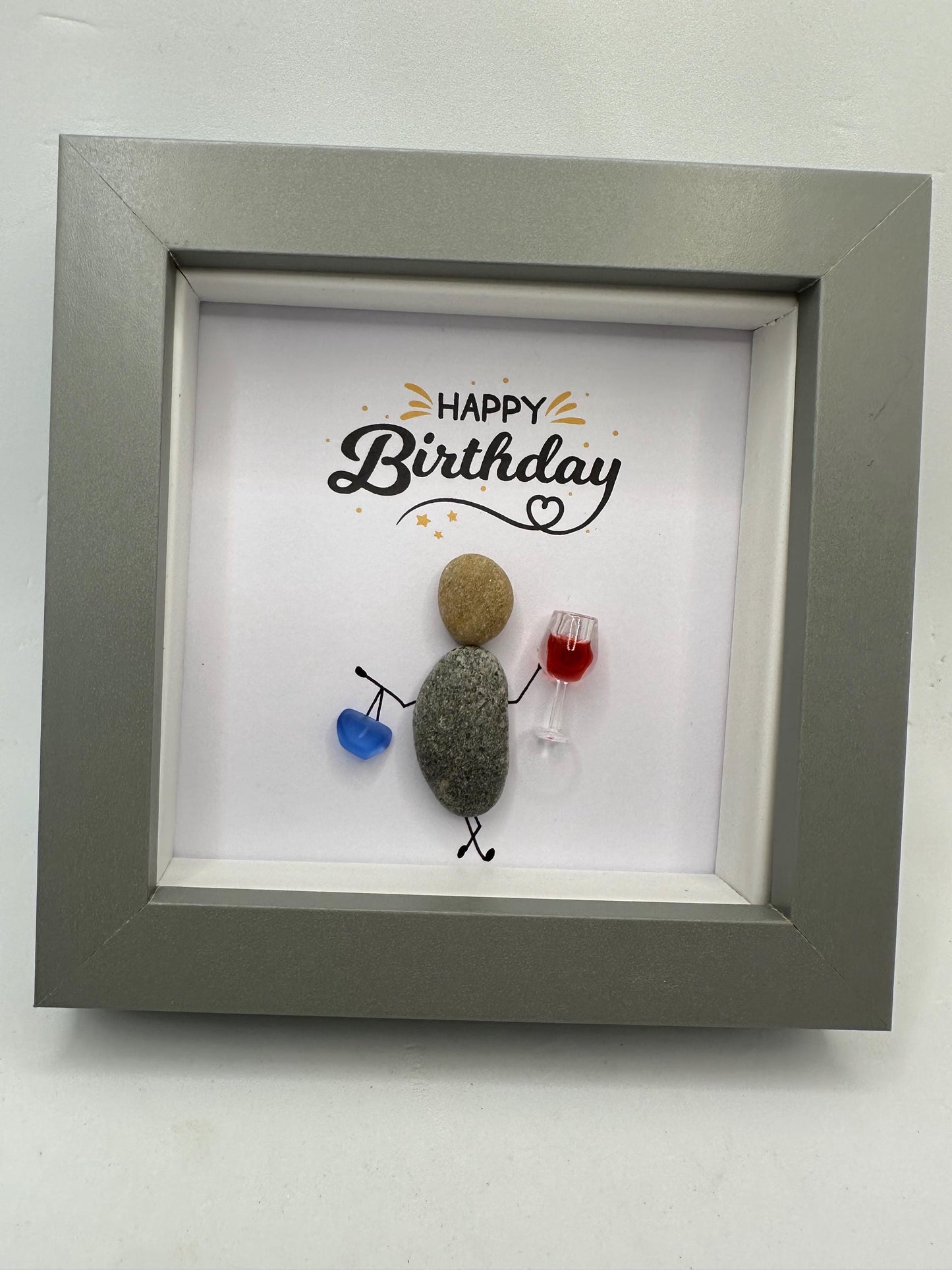 Birthday pebble art, pebble art friends, gift, personalised,friend gift, happy birthday