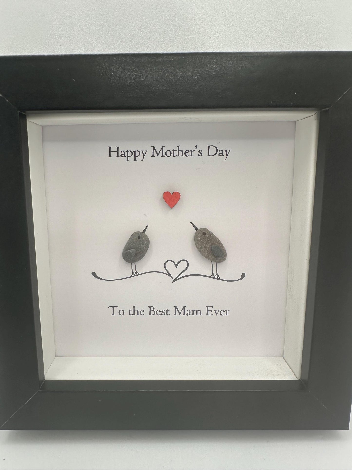 Mothers day pebble art, Mothers day gift, mum gift, bird pebble art , pebble art, pebble art birds, love gifts, mother and daughter gift