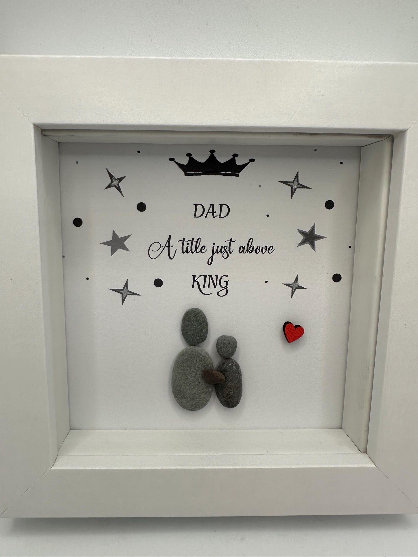 happy Father’s Day pebble art, king , pebble art father, pebble art dad