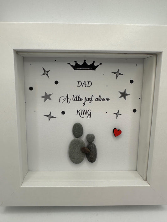 happy Father’s Day pebble art, king , pebble art father, pebble art dad
