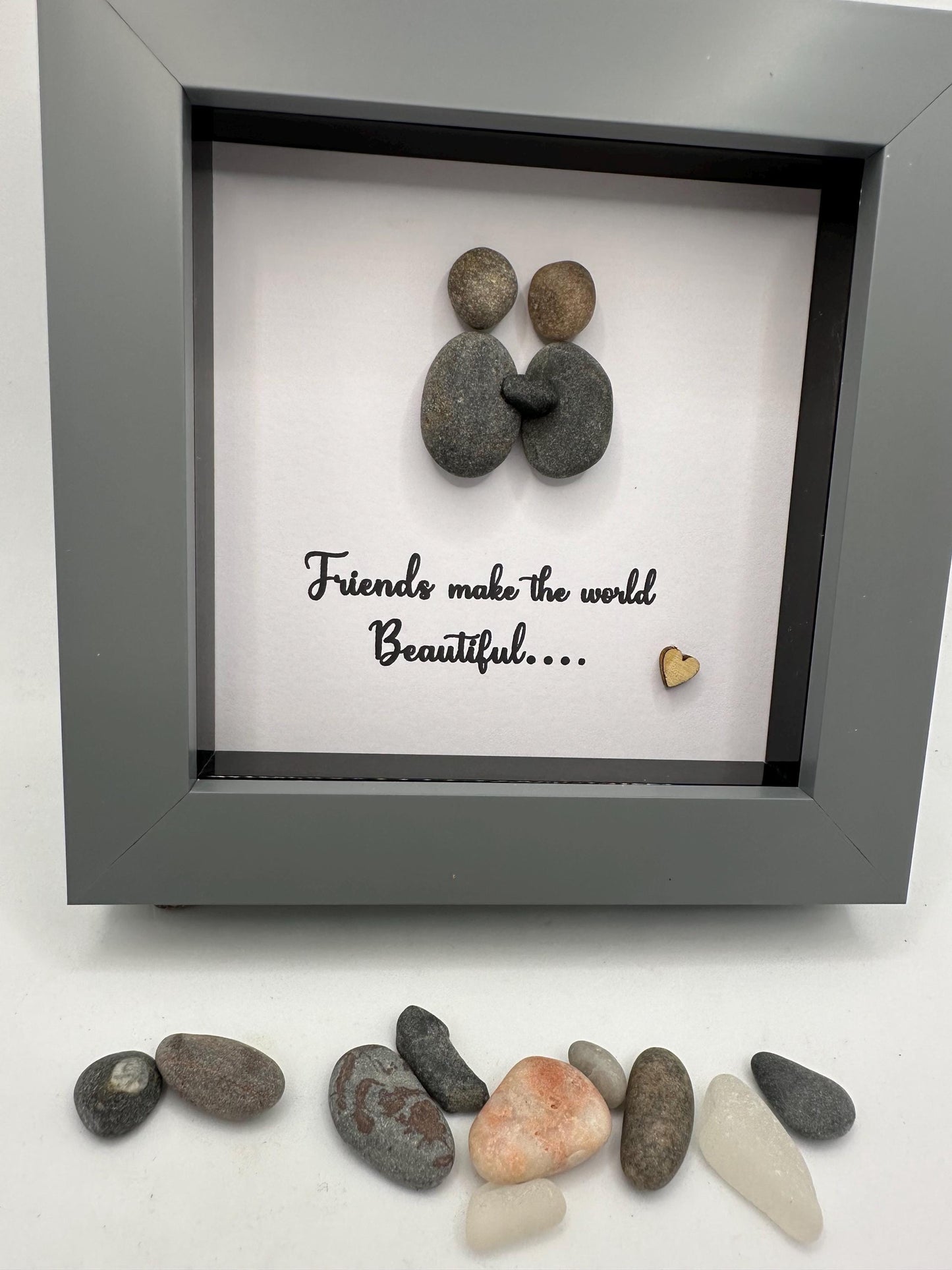 Friends pebble art, pebble art friends, gift, personalised, Christmas friend gift, beautiful friends, pebble art friends. Pebble art