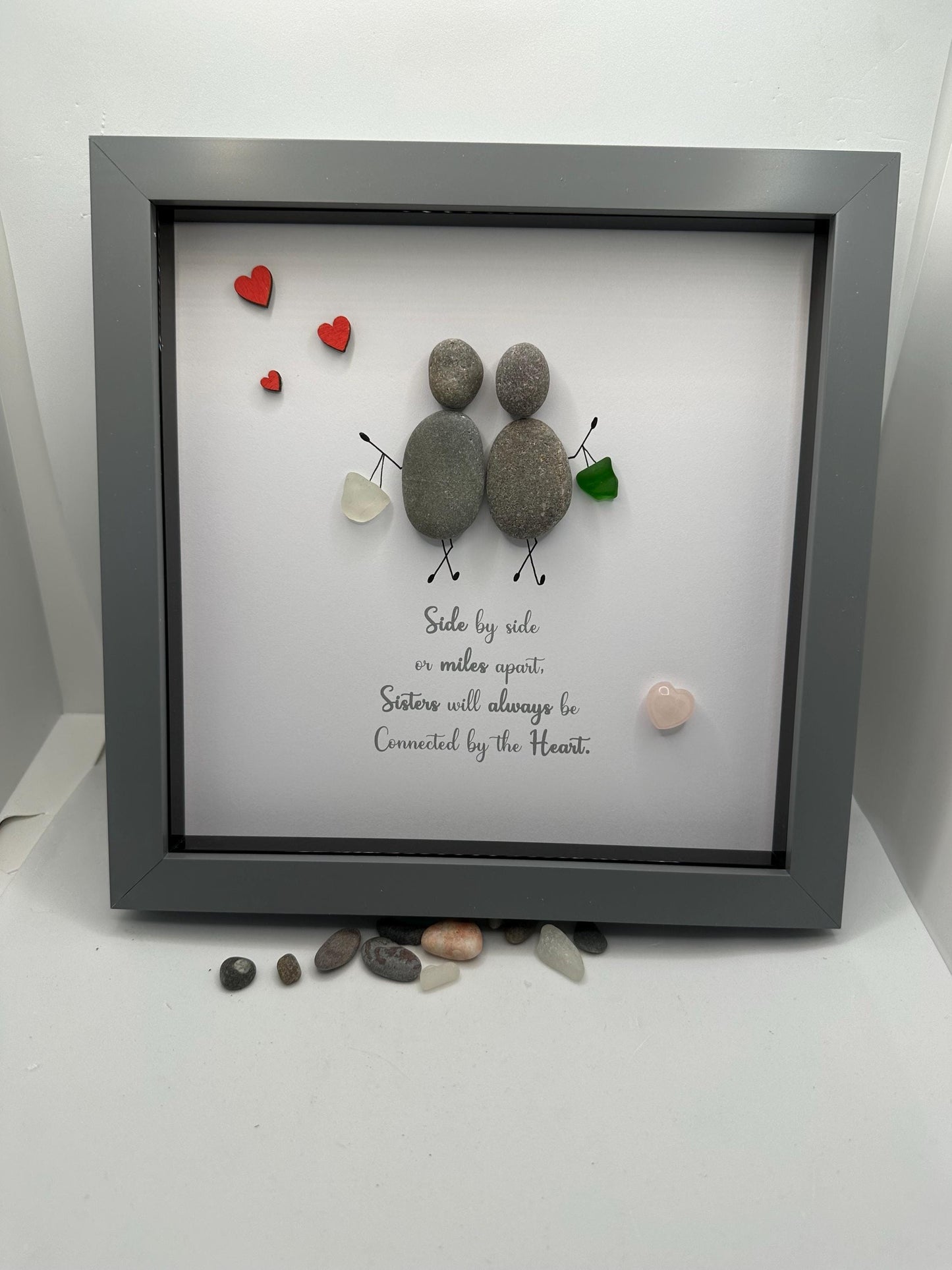 sister pebble art, sister miles apart, sister gift, pebble art sister, sister pebble gift, sisters, sister