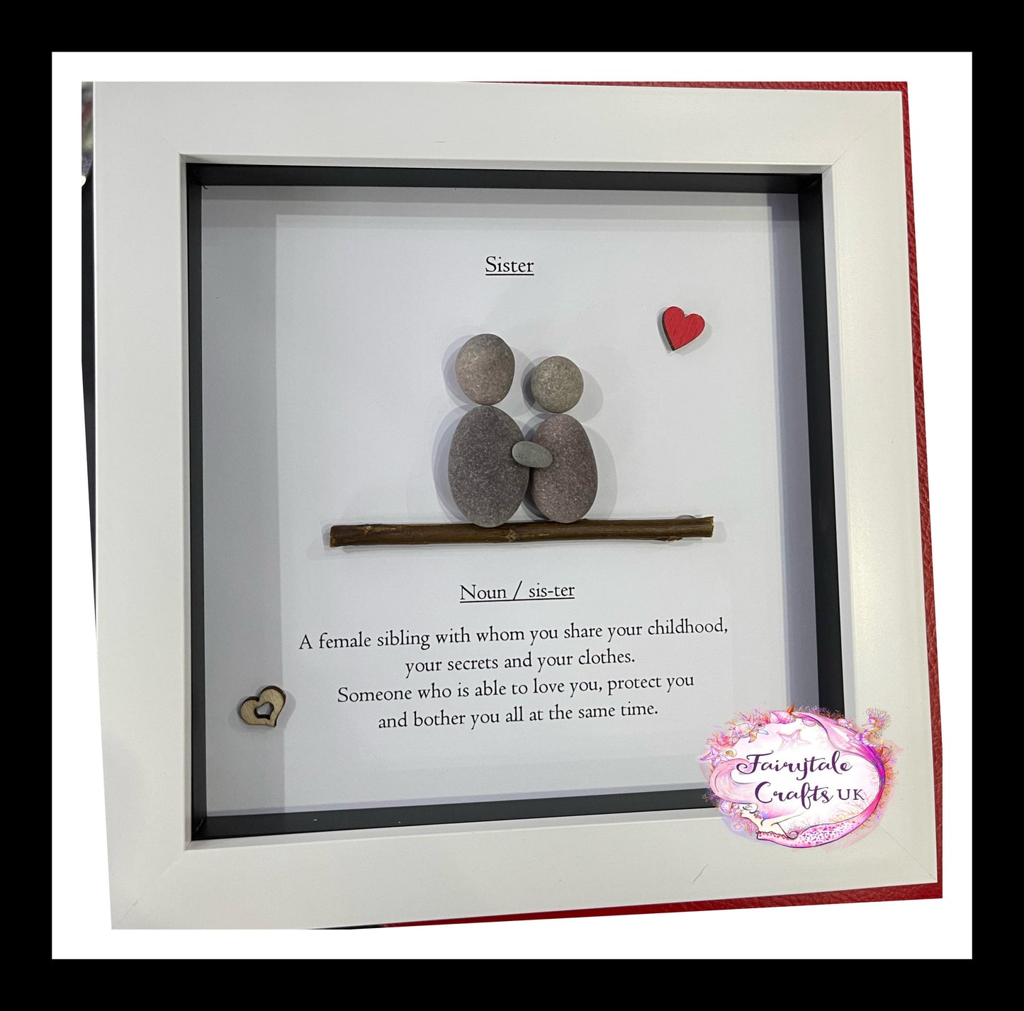 Sister pebble art, pebble art family, pebble art picture, sister meaning, sister quote, birthday gift, personalised gift, sister