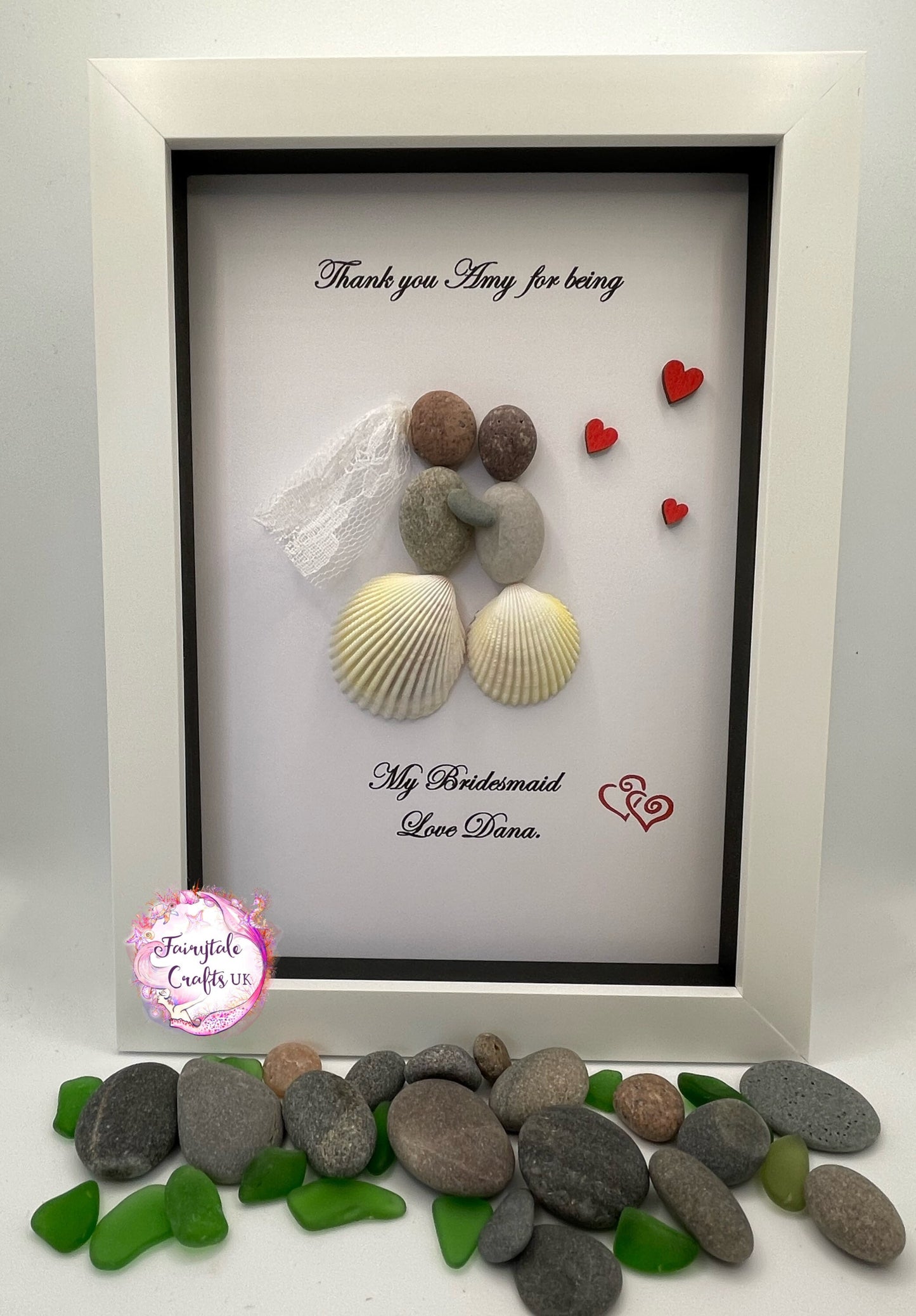 Thank you for being my bridesmaid, bridesmaid gift, pebble art,