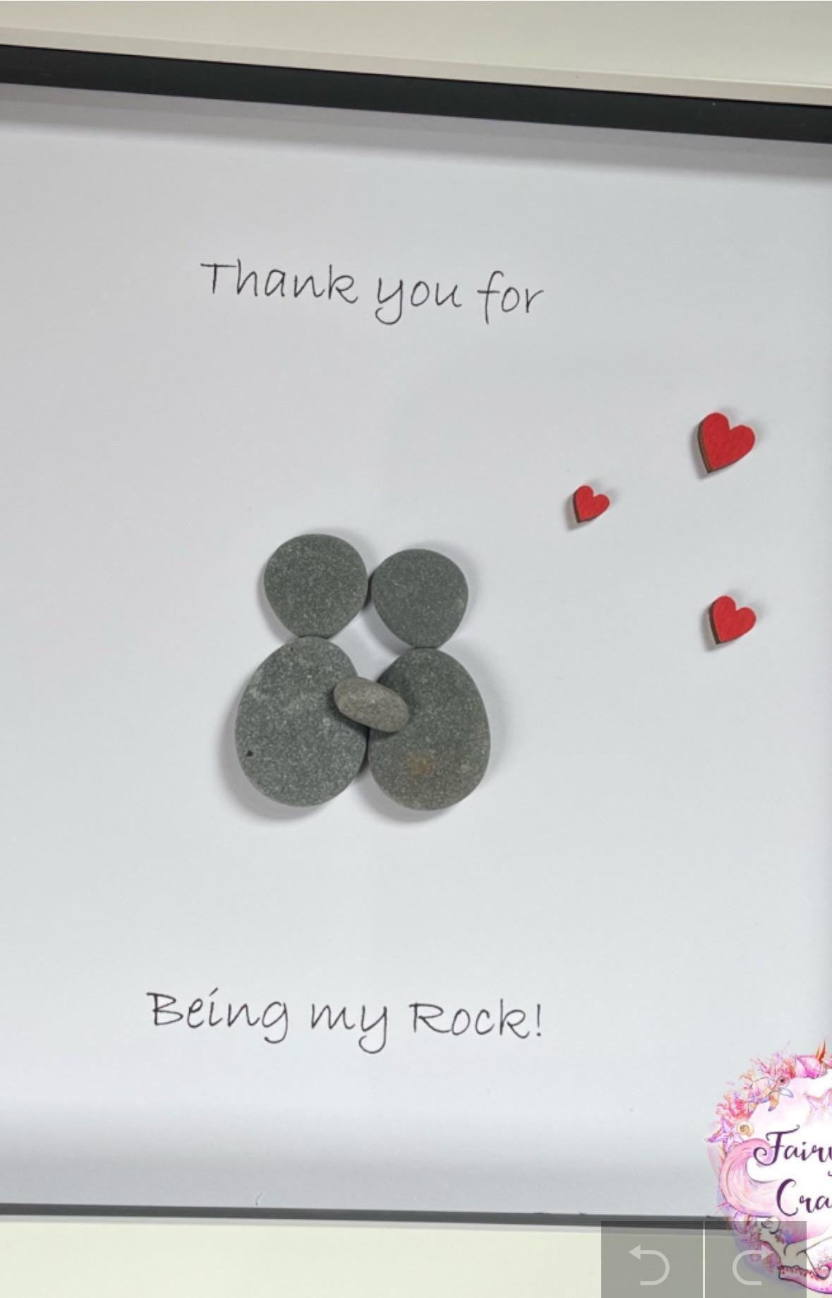 Pebble Art Friends Frame: framed pebble Gift, you rock, friends pebble art, pebble art, pebble art couple gift. Stone art,