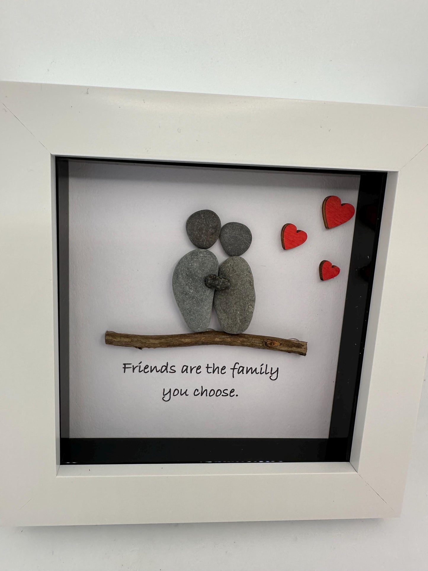 4”x4” friends pebble art, friends are the family you choose, friends, pebble art gift, friend gift, friends