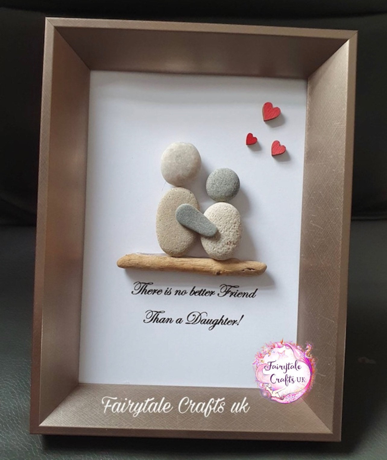 Pebble Art Picture: Daughter Gift, daughter pebble art, pebble art daughter, daughter gift, pebble art, mother and daughter gift, daughter