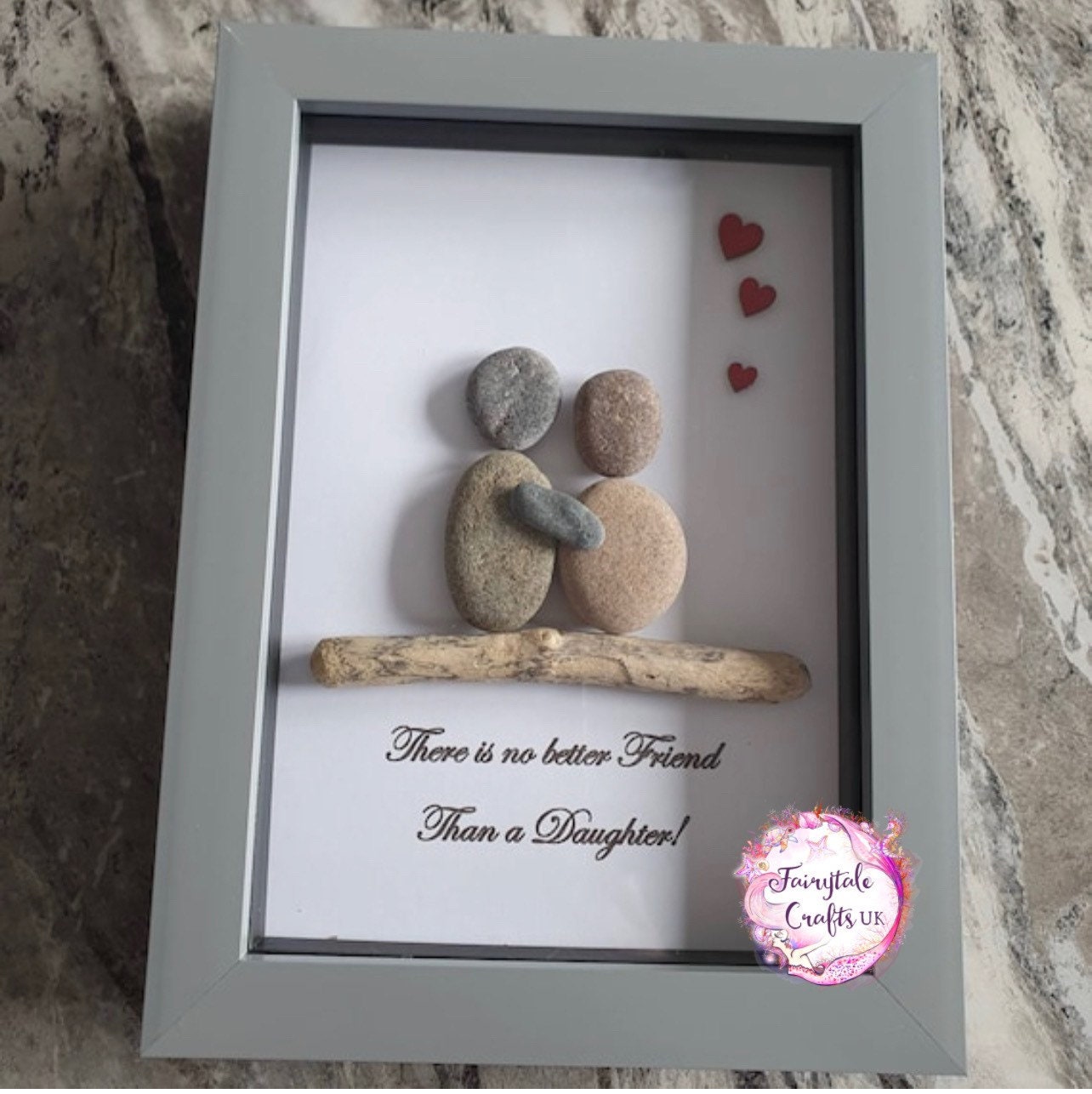 Pebble Art Picture: Daughter Gift, daughter pebble art, pebble art daughter, daughter gift, pebble art, mother and daughter gift, daughter