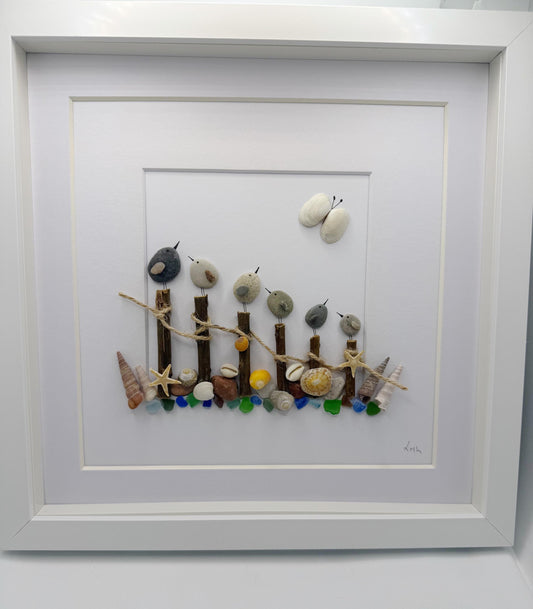 Pebble Art Bird Frame | Handmade Stone Bird Wall Art | Nature Inspired Home Decor | Unique Gift for Bird Lovers, pebble art, pebble art bird