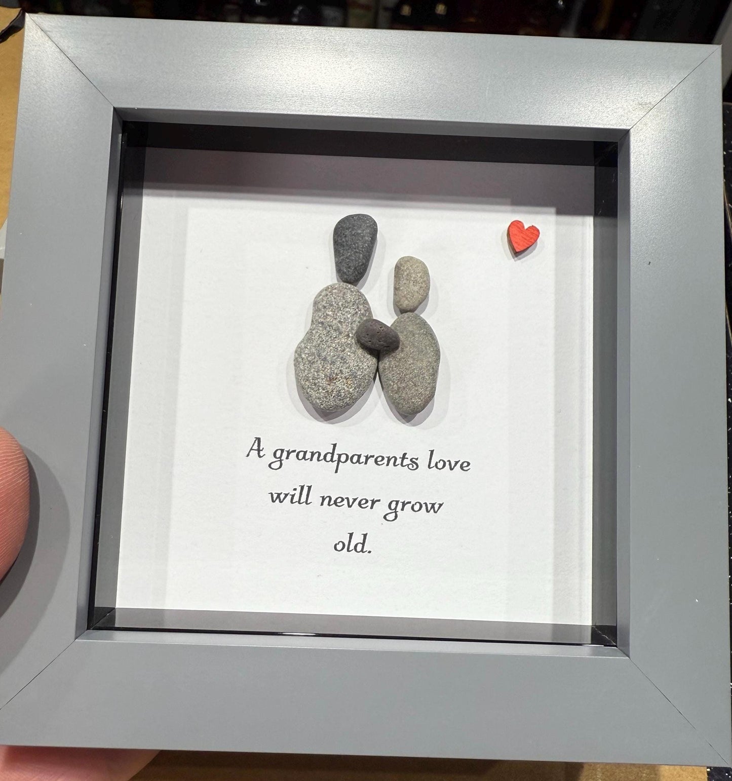 grandparents pebble art, pebble art grandma, pebble art gift, Christmas gift, pebble art