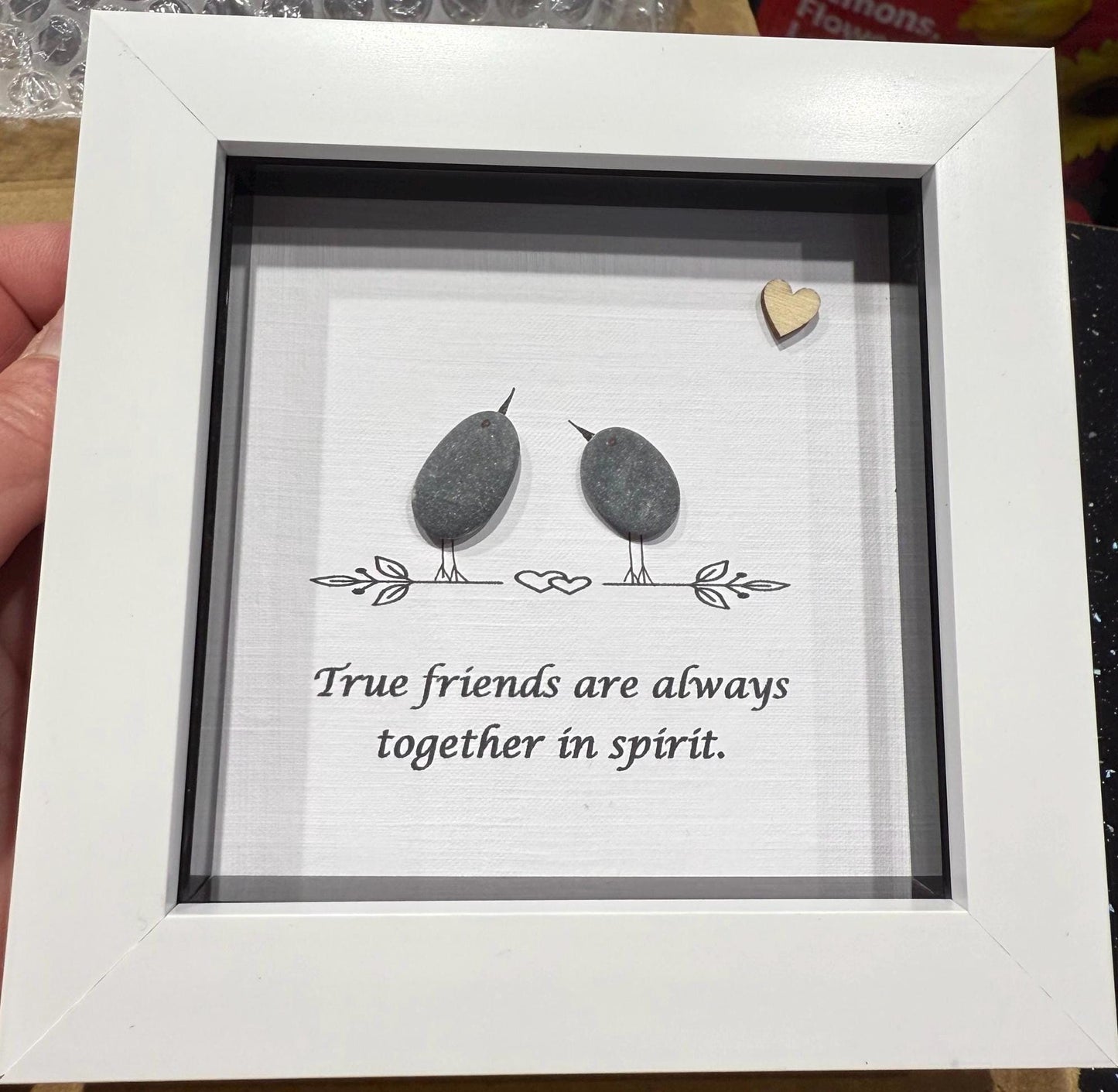 4”x4” friends pebble art, friends are the diamonds, friends, pebble art gift, friend gift, friends
