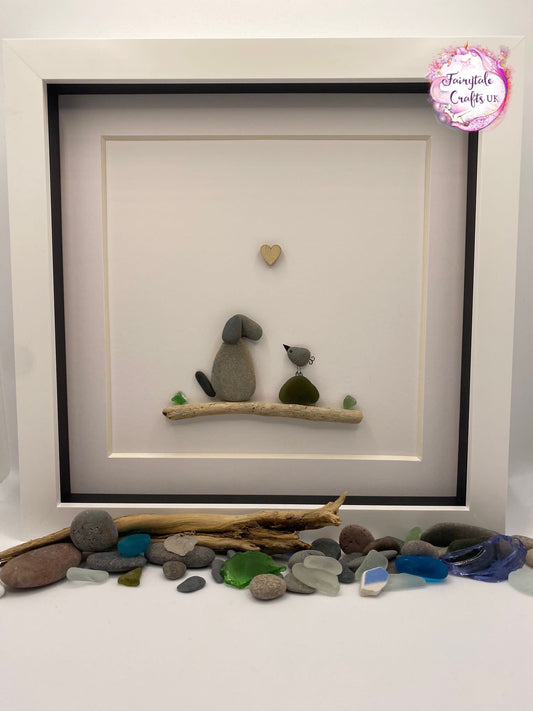 Dog pebble art