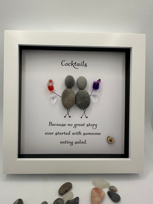 cocktail gift, birthday gift, friend gift, birthday gift, quote pebble art, pebble art, friends funny gift