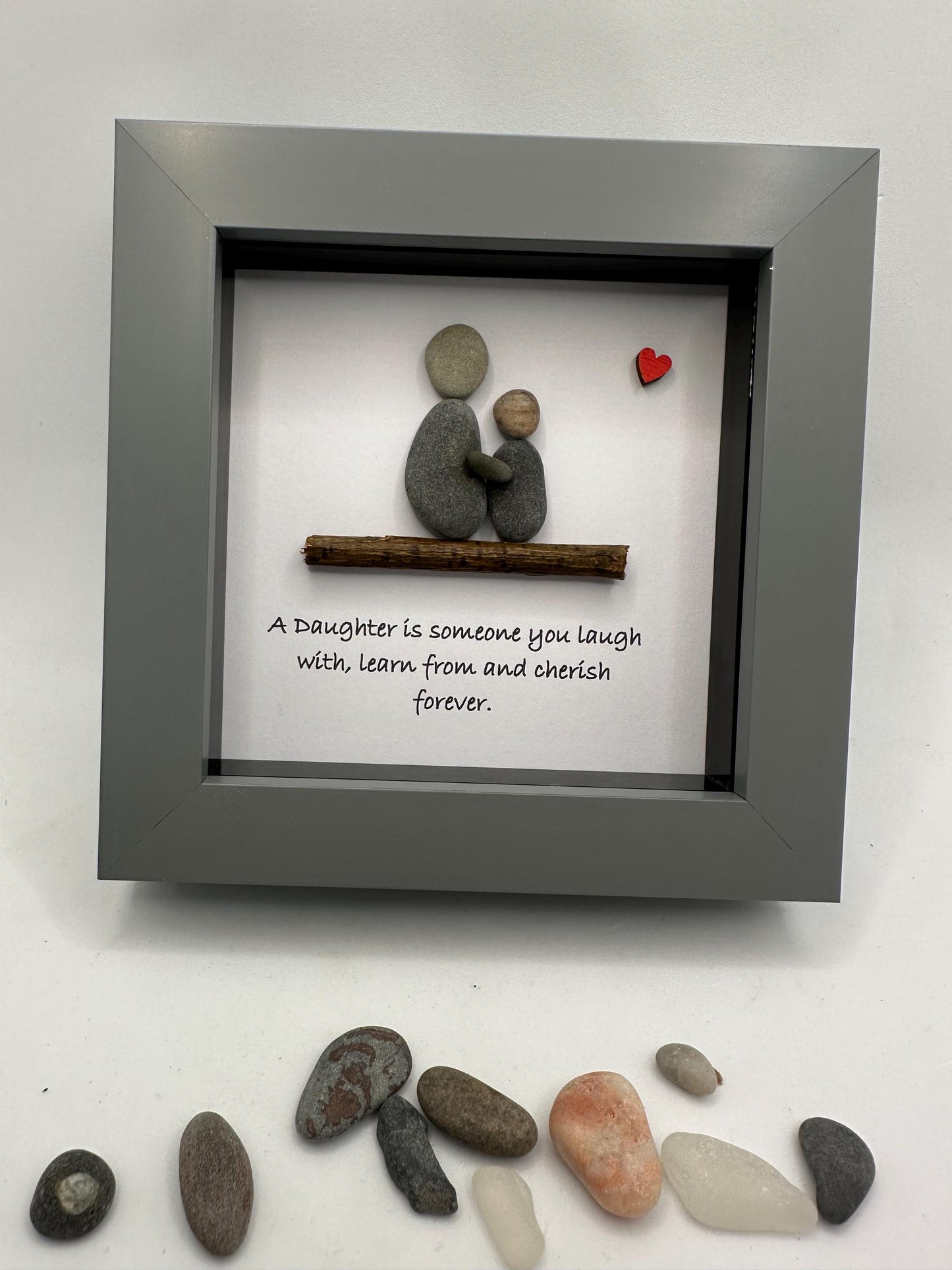 4”x4” daughter pebble art, daughter, pebble art gift, daughter gift, friends