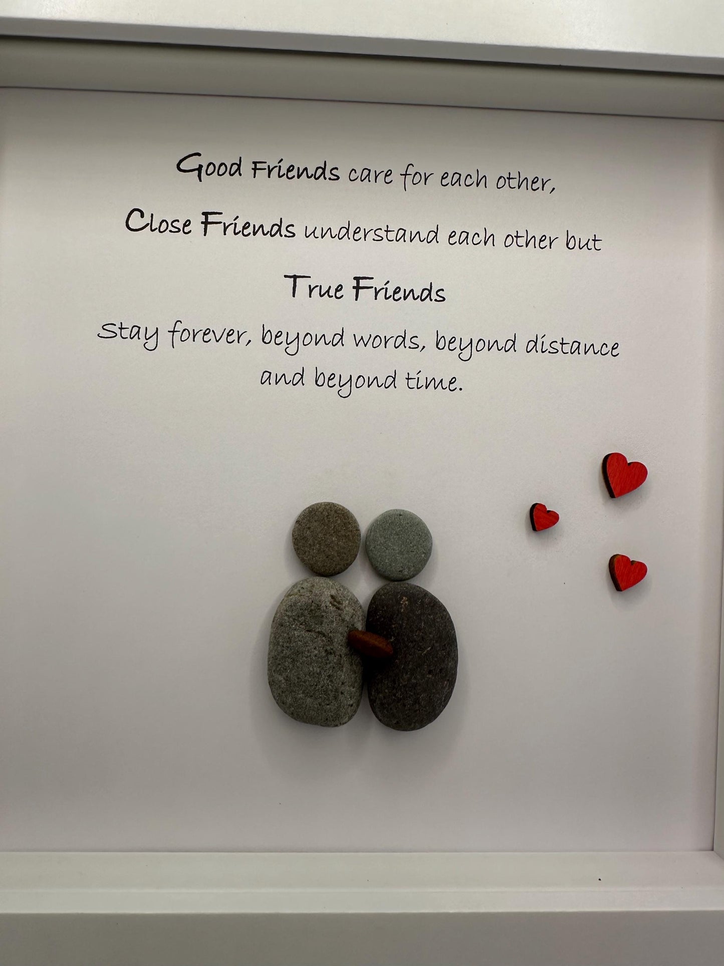 good friends pebble art, pebble art friends, quote pebble art, friend pebble art, birthday gift, birthday pebble art, friends