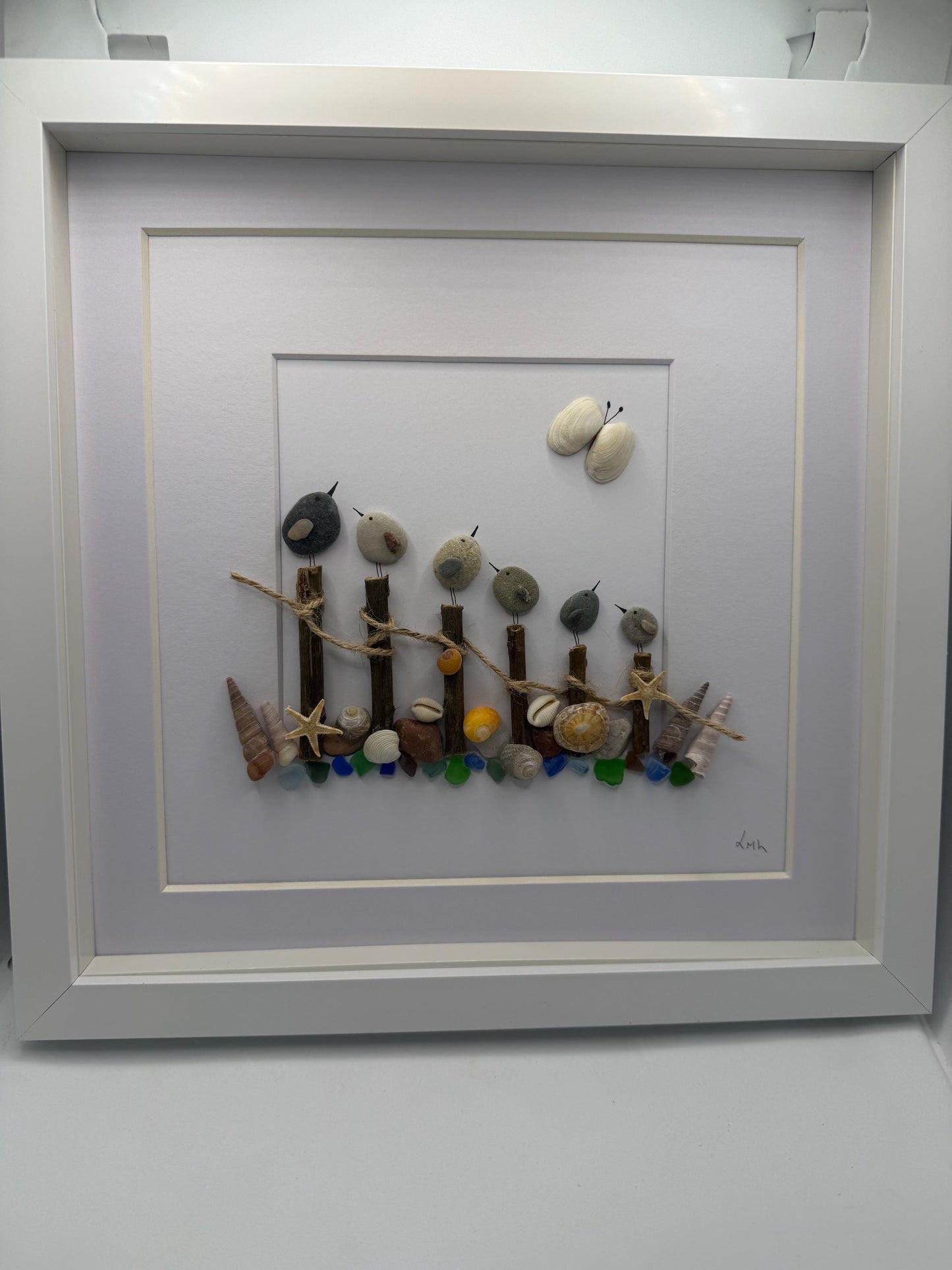 Pebble Art Bird Frame | Handmade Stone Bird Wall Art | Nature Inspired Home Decor | Unique Gift for Bird Lovers, pebble art, pebble art bird